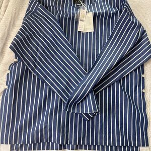 J.Crew Blue and White Striped Shirt